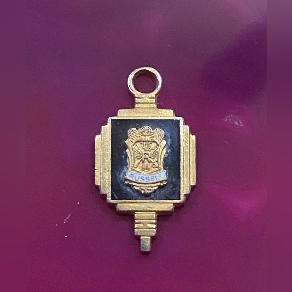 Vintage Texarkana High School Key Charm Enameled Pendant #9076